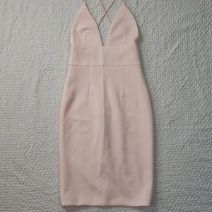 NWT JAY BELLA pink full length back zipper midi